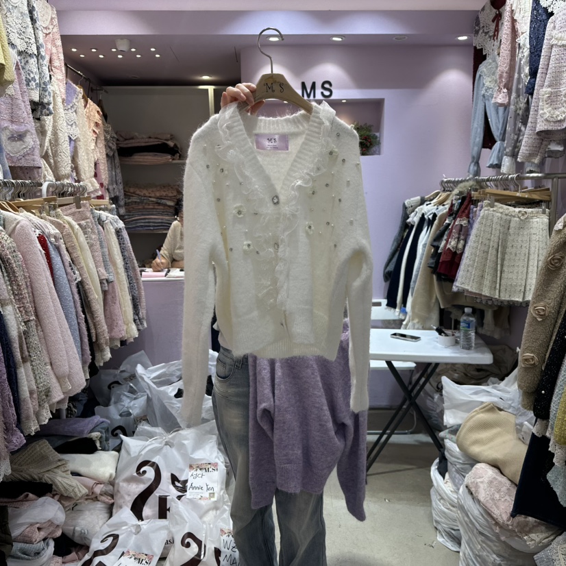 MS東大門㊣代購女裝新品休閑時尚職業人氣真品推薦毛衣褶皺MS毛衣圖色1