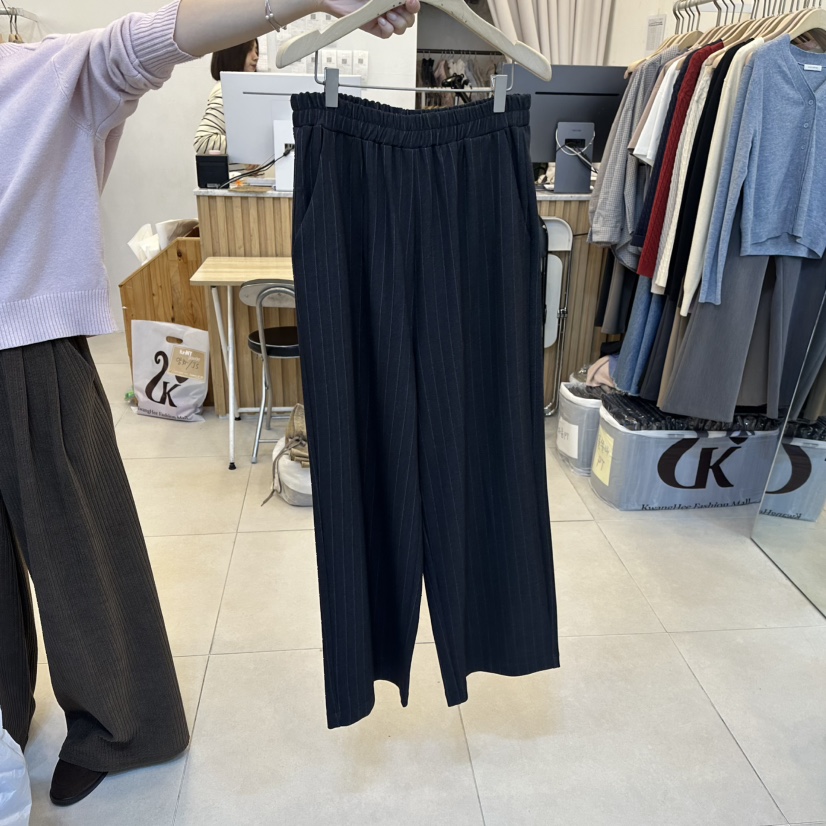 FUNNY POWDER東大門㊣實拍女士新款人氣25秋冬職業休閑褲羊毛THE FUNNY休閑褲圖色2墨色