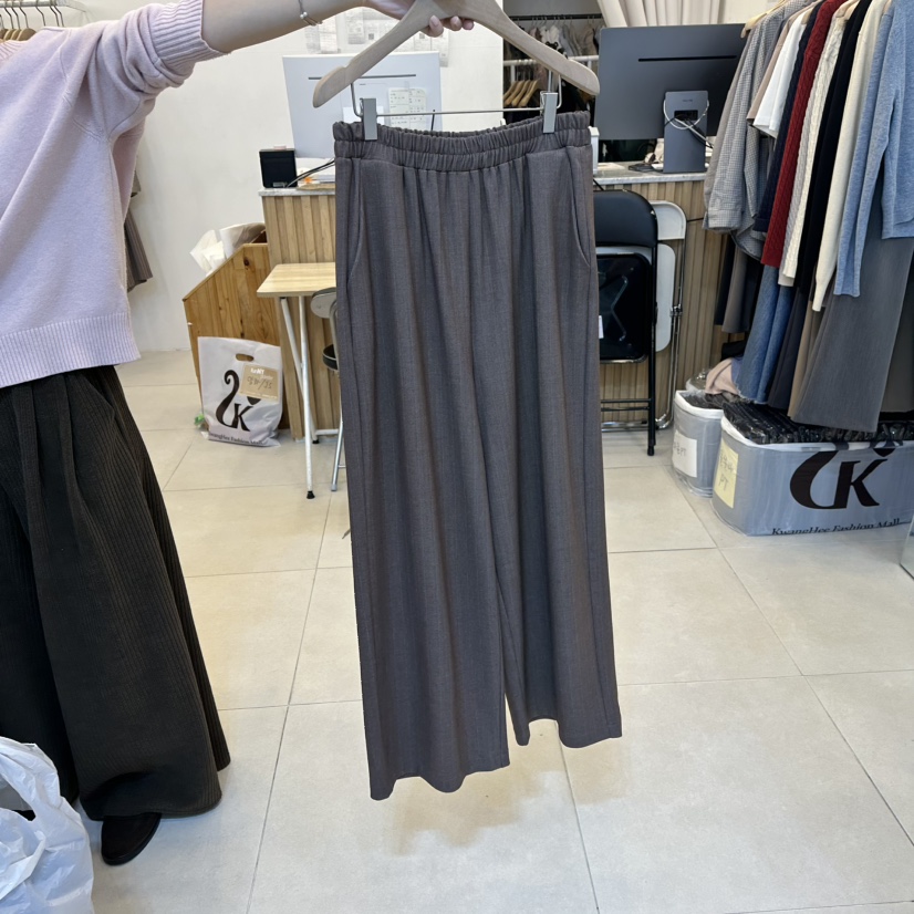 FUNNY POWDER東大門㊣實拍女士新款人氣25秋冬職業休閑褲羊毛THE FUNNY休閑褲圖色3