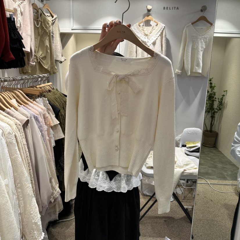 BELITA韓國代購㊣女裝新品推薦休閑人氣25秋冬時尚熱賣針織衫BELITA針織衫圖色2