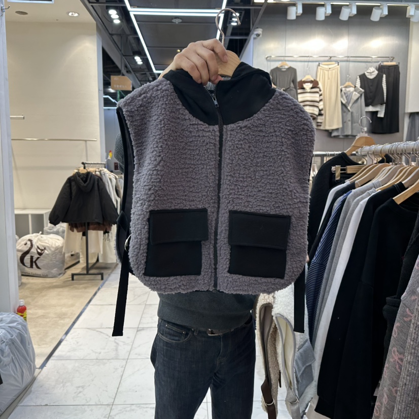 K STORY東大門㊣實拍女士新品真品時尚25秋冬人氣馬甲毛絨K STORY馬甲圖色2
