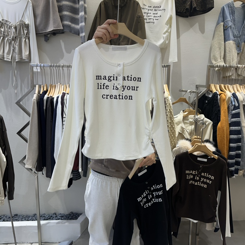 HIPTIQUE東大門㊣代購女士新款熱賣推薦真品25秋冬職業長袖T恤HIPTIQUE長袖T恤圖色1