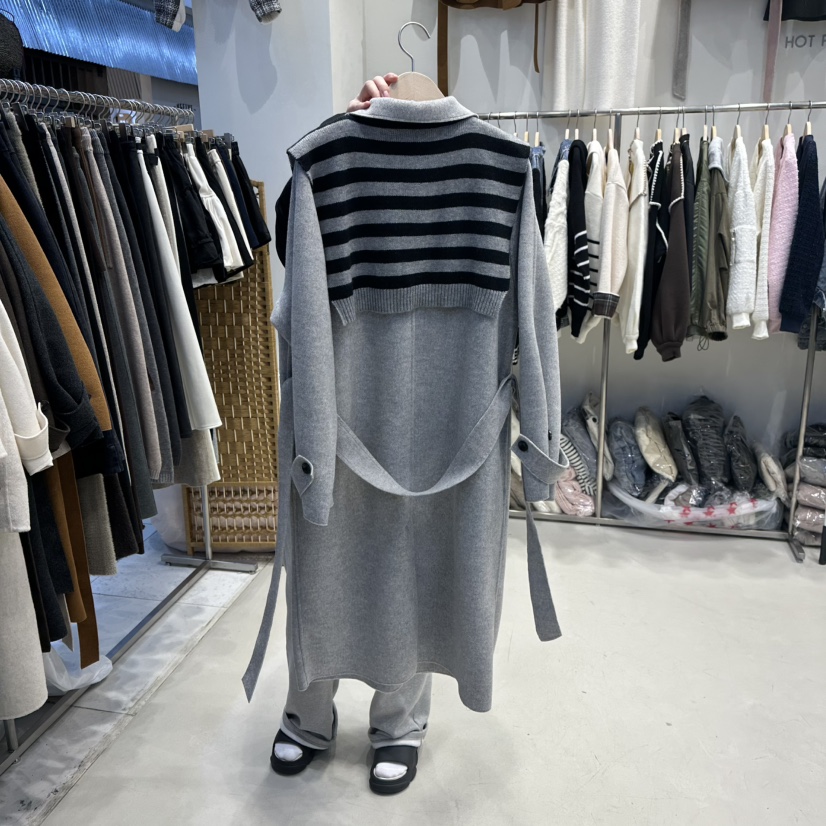 HOT PLACE韓國代購㊣女裝新款時尚套裝羊毛圍巾兩件套長款HOT PLACE_ISSUE/DREAM GIRIS套裝