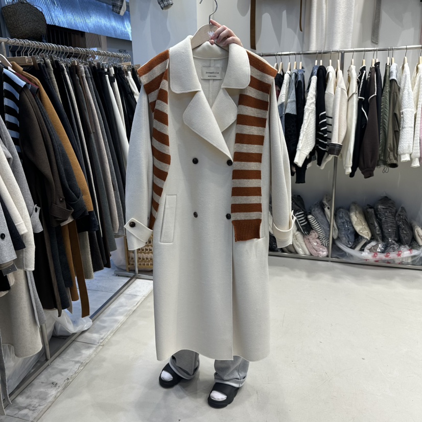 HOT PLACE韓國代購㊣女裝新款時尚套裝羊毛圍巾兩件套長款HOT PLACE_ISSUE/DREAM GIRIS套裝圖色1