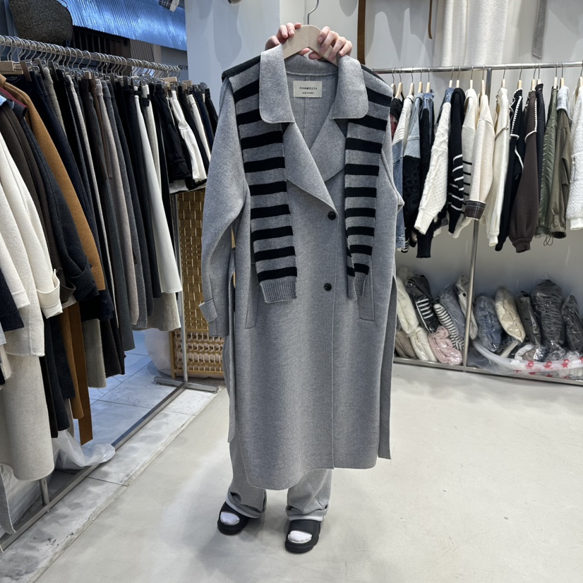 HOT PLACE韓國代購㊣女裝新款時尚套裝羊毛圍巾兩件套長款HOT PLACE_ISSUE/DREAM GIRIS套裝圖色2