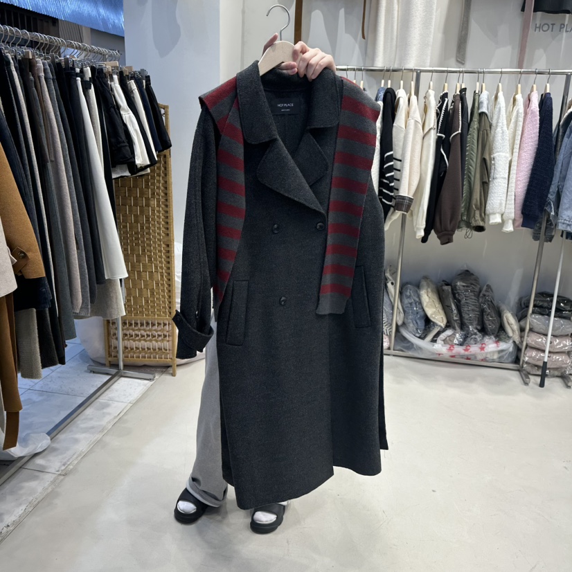 HOT PLACE韓國代購㊣女裝新款時尚套裝羊毛圍巾兩件套長款HOT PLACE_ISSUE/DREAM GIRIS套裝圖色4