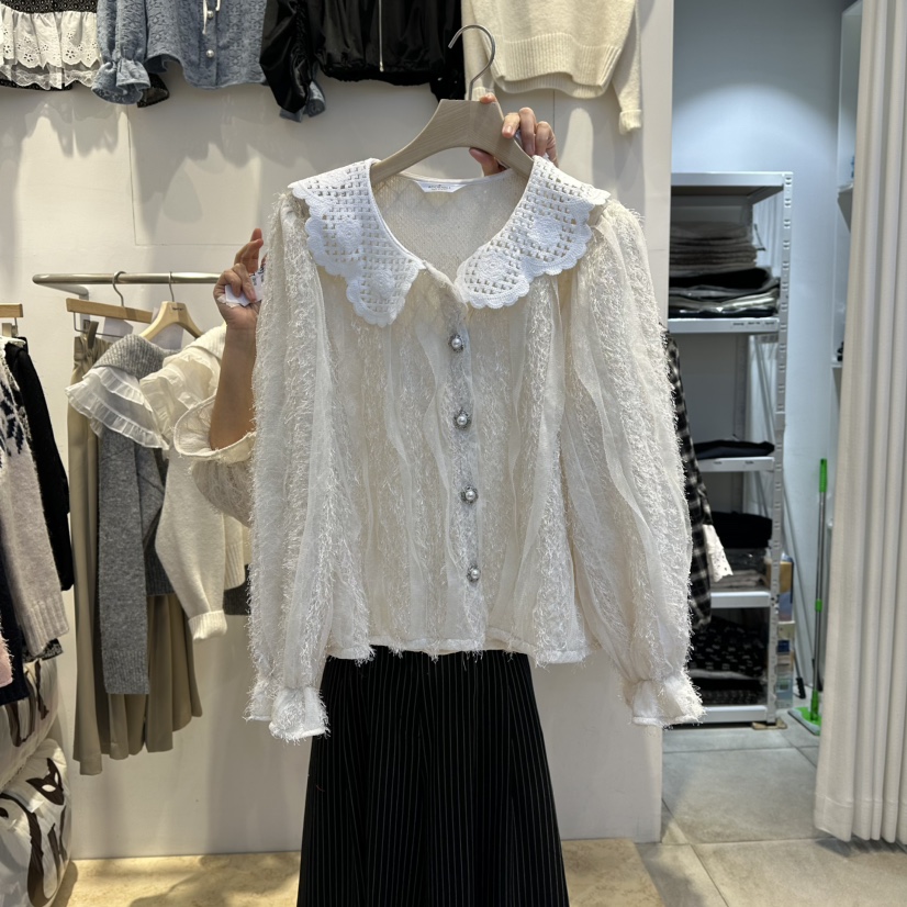 LADYBUG+ADORABLE東大門㊣實拍女裝新款休閑真品襯衫蕾絲衫LADYBUG/Adorable襯衫/蕾絲衫圖色1