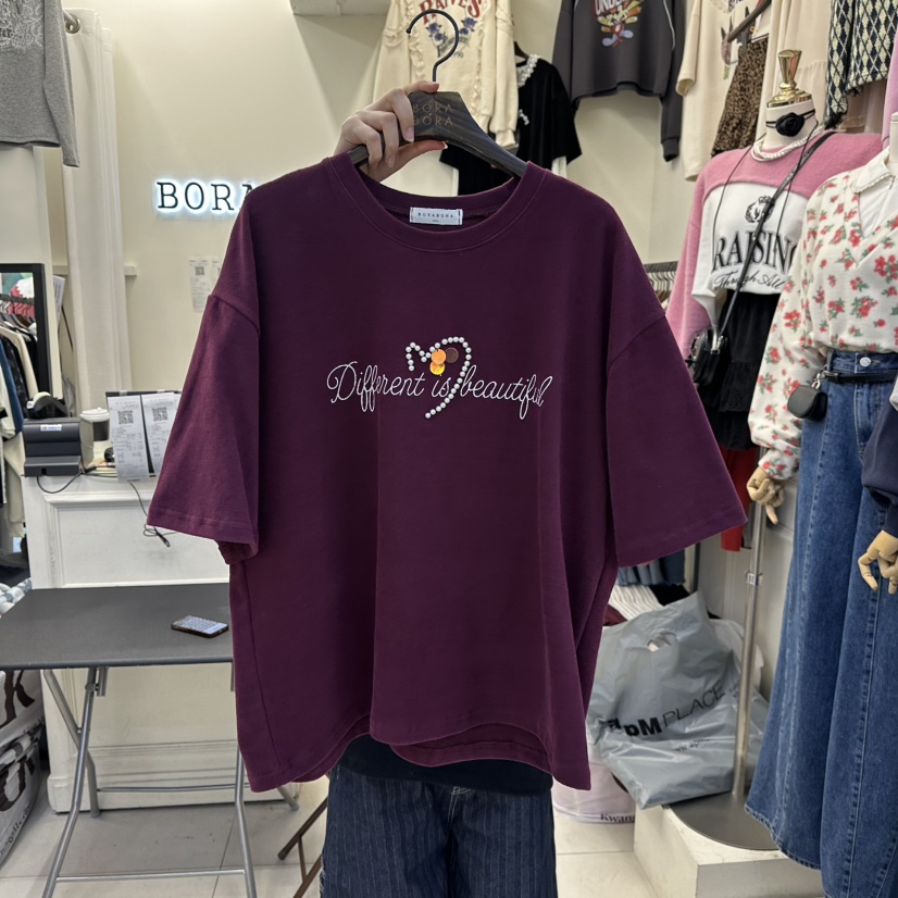 BORA BORA東大門㊣實拍女裝新品人氣熱賣休閑職業推薦真品T恤BORA BORAT恤圖色1