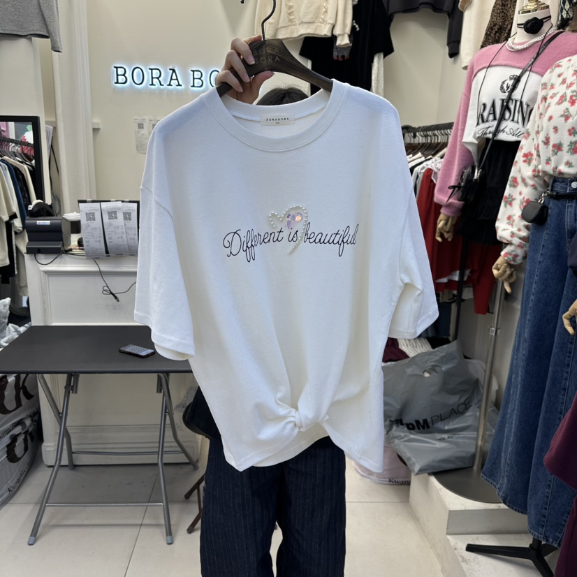 BORA BORA東大門㊣實拍女裝新品人氣熱賣休閑職業推薦真品T恤BORA BORAT恤圖色2