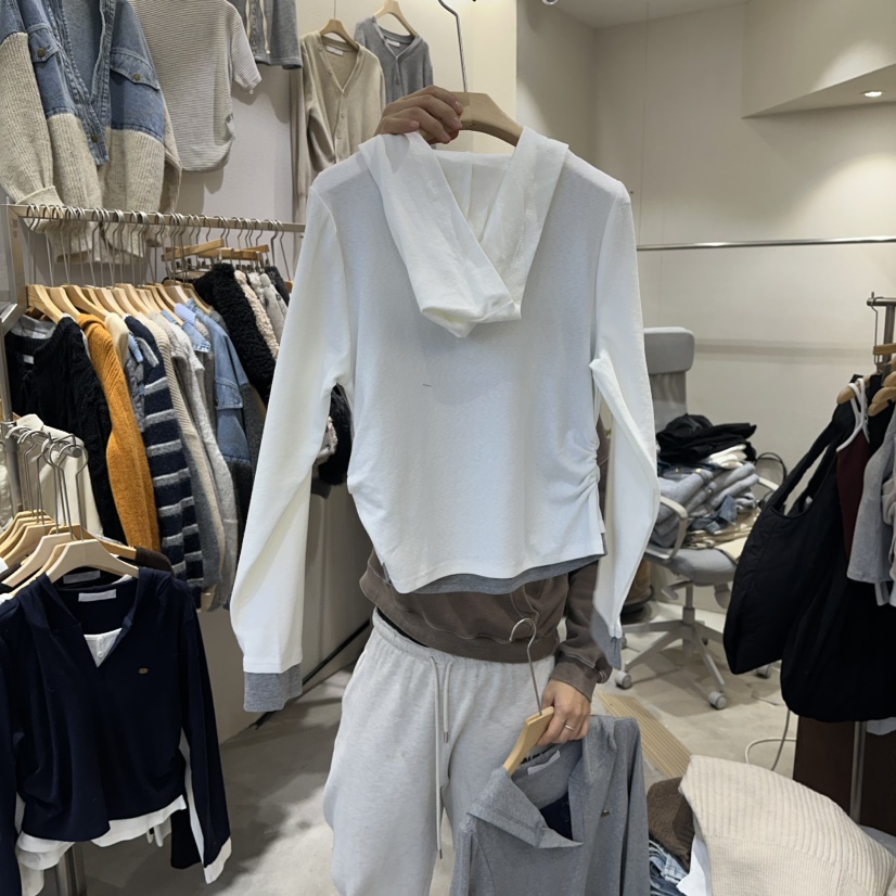 HIPTIQUE東大門㊣代購女士新款真品熱賣時尚職業長袖T恤假兩件HIPTIQUE長袖T恤