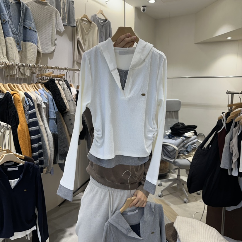 HIPTIQUE東大門㊣代購女士新款真品熱賣時尚職業長袖T恤假兩件HIPTIQUE長袖T恤圖色2