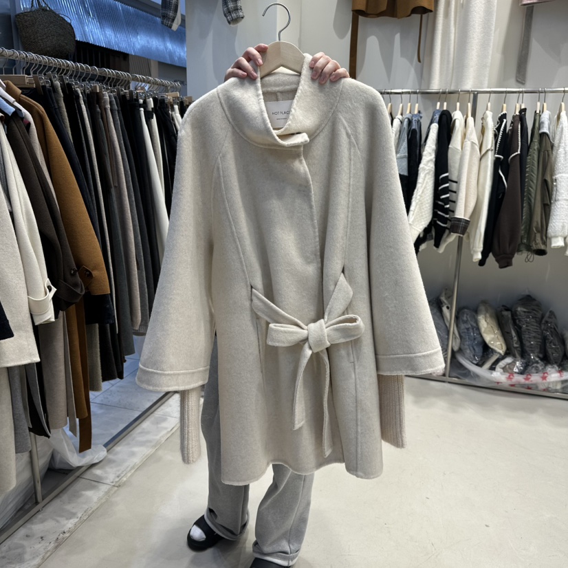 HOT PLACE東大門㊣實拍女裝新款職業真品時尚推薦中長款大衣HOT PLACE_ISSUE/DREAM GIRIS中長款大衣圖色1