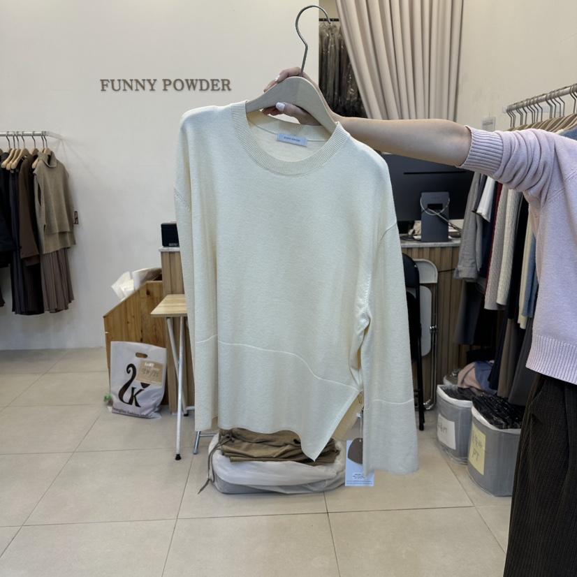 FUNNY POWDER韓國代購㊣女士新品推薦職業真品休閑時尚針織衫THE FUNNY針織衫圖色2