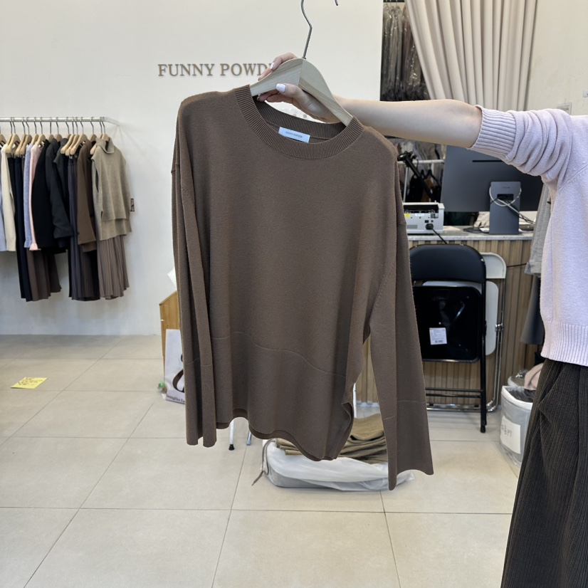 FUNNY POWDER韓國代購㊣女士新品推薦職業真品休閑時尚針織衫THE FUNNY針織衫圖色3