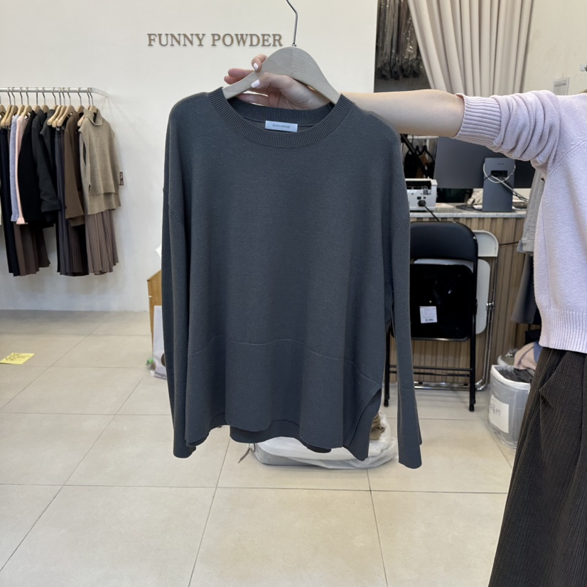 FUNNY POWDER韓國代購㊣女士新品推薦職業真品休閑時尚針織衫THE FUNNY針織衫圖色4