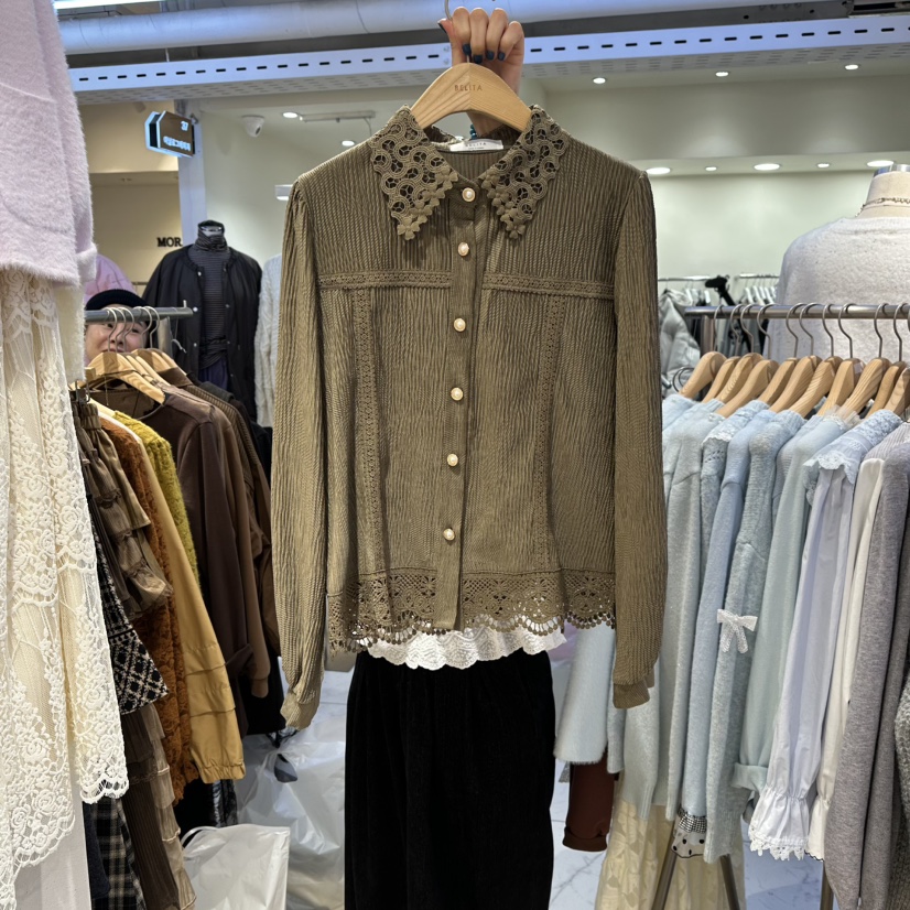 BELITA東大門㊣直郵女裝新品真品職業時尚熱賣25秋冬襯衫蕾絲衫BELITA襯衫/蕾絲衫圖色2