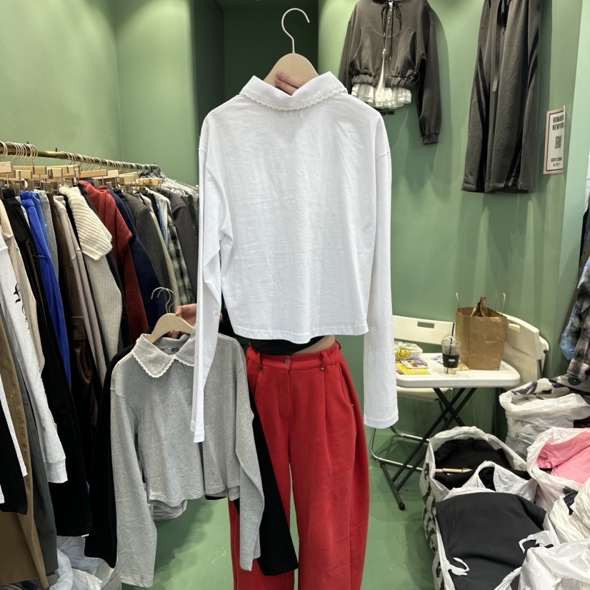 ROMANTIC NEWYORK韓國直郵㊣女士新款人氣職業25秋冬長袖T恤ROMANTIC NEWYORK長袖T恤