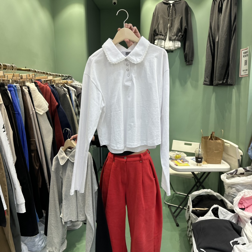 ROMANTIC NEWYORK韓國直郵㊣女士新款人氣職業25秋冬長袖T恤ROMANTIC NEWYORK長袖T恤圖色1