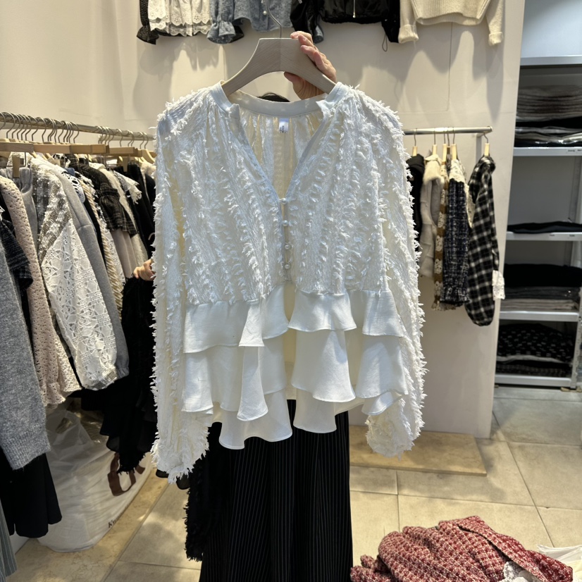 LADYBUG+ADORABLE東大門㊣直郵女士新品推薦休閑襯衫蕾絲衫LADYBUG/Adorable襯衫/蕾絲衫圖色1