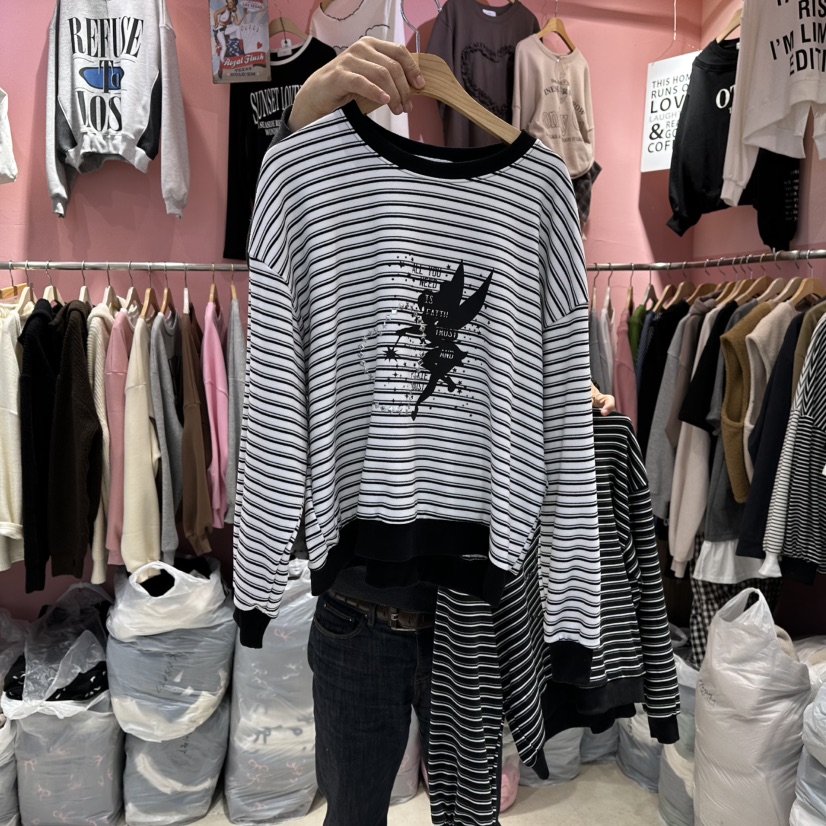 K STORY東大門㊣直郵女裝新品休閑25秋冬時尚職業推薦長袖T恤K STORY長袖T恤圖色1