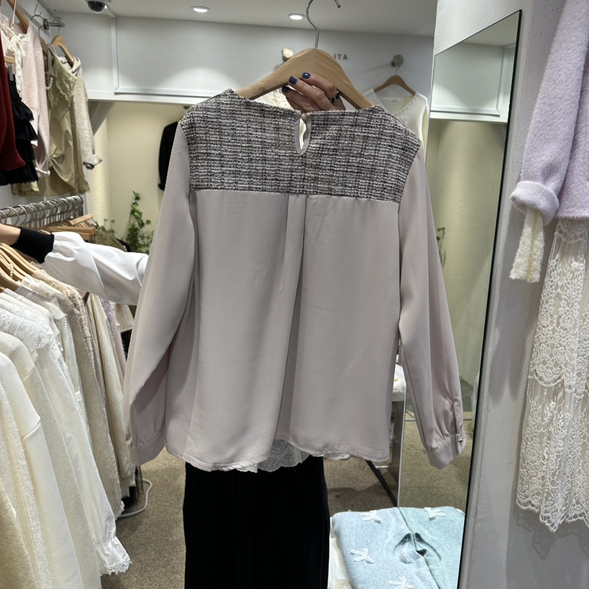 BELITA韓國直郵㊣女裝新品時尚人氣熱賣真品襯衫蕾絲衫格紋BELITA襯衫/蕾絲衫