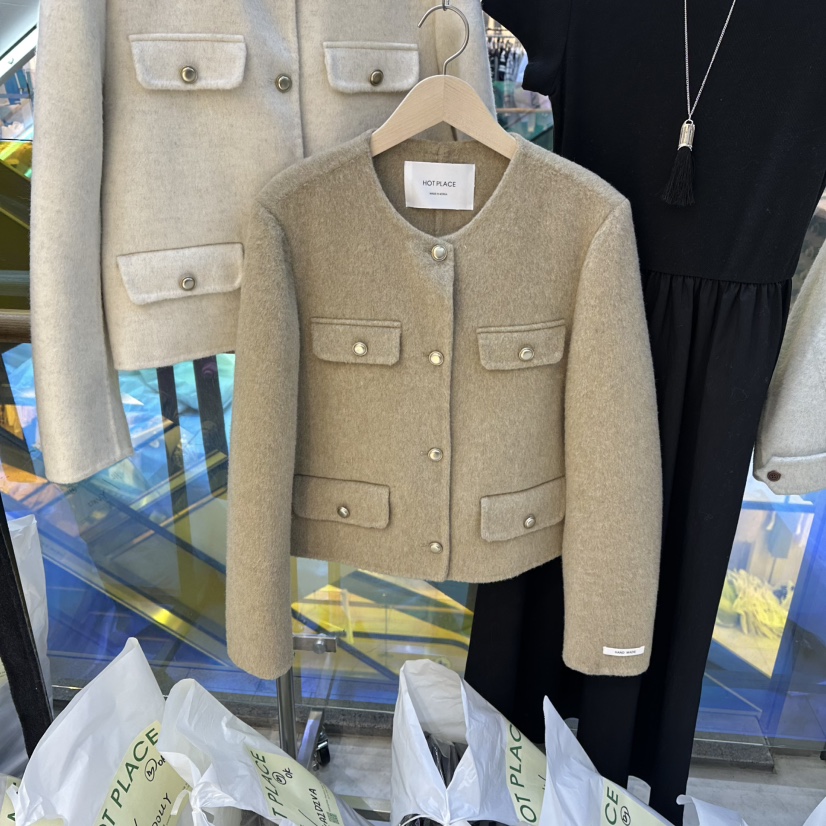 HOT PLACE東大門㊣代購女士新品時尚人氣真品休閑短款大衣HOT PLACE_ISSUE/DREAM GIRIS短款大衣圖色2