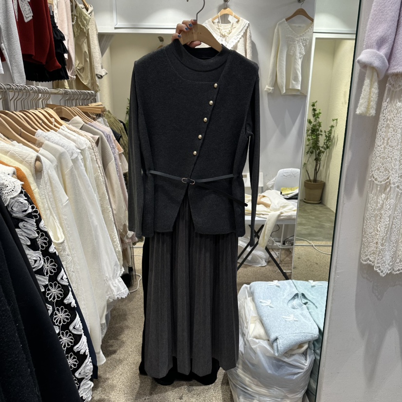 BELITA東大門㊣代購女士新款人氣25秋冬時尚真品套裝含腰帶BELITA套裝圖色2