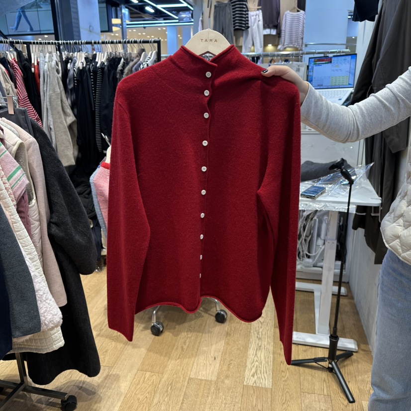 TARA東大門㊣直郵女士新款真品25秋冬推薦休閑熱賣針織衫羊毛TARA針織衫圖色3紅色