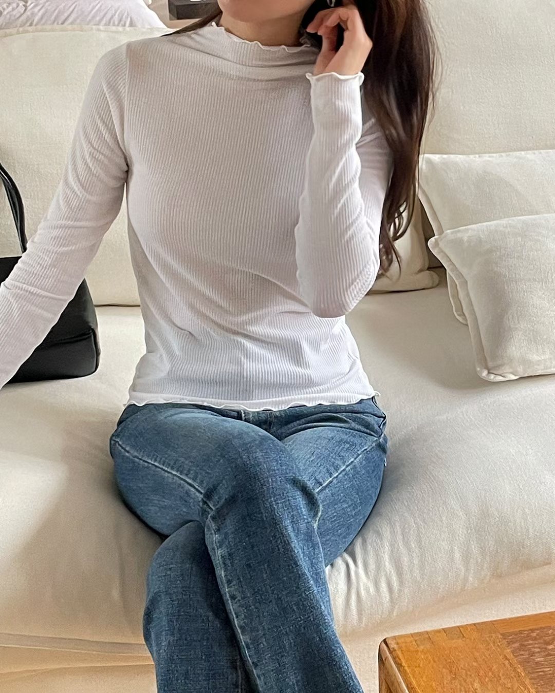 DOT BASIC東大門㊣直郵女士新款人氣25秋冬熱賣推薦長袖T恤DOT BASIC長袖T恤