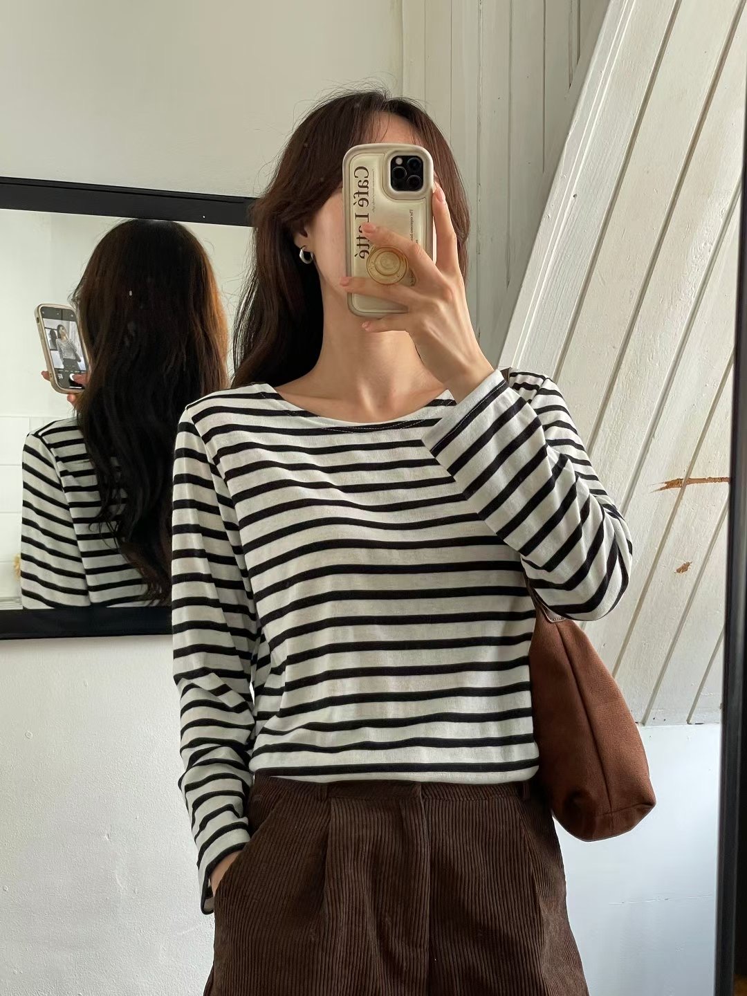 DOT BASIC東大門㊣實拍女士新品時尚人氣推薦職業休閑長袖T恤DOT BASIC長袖T恤