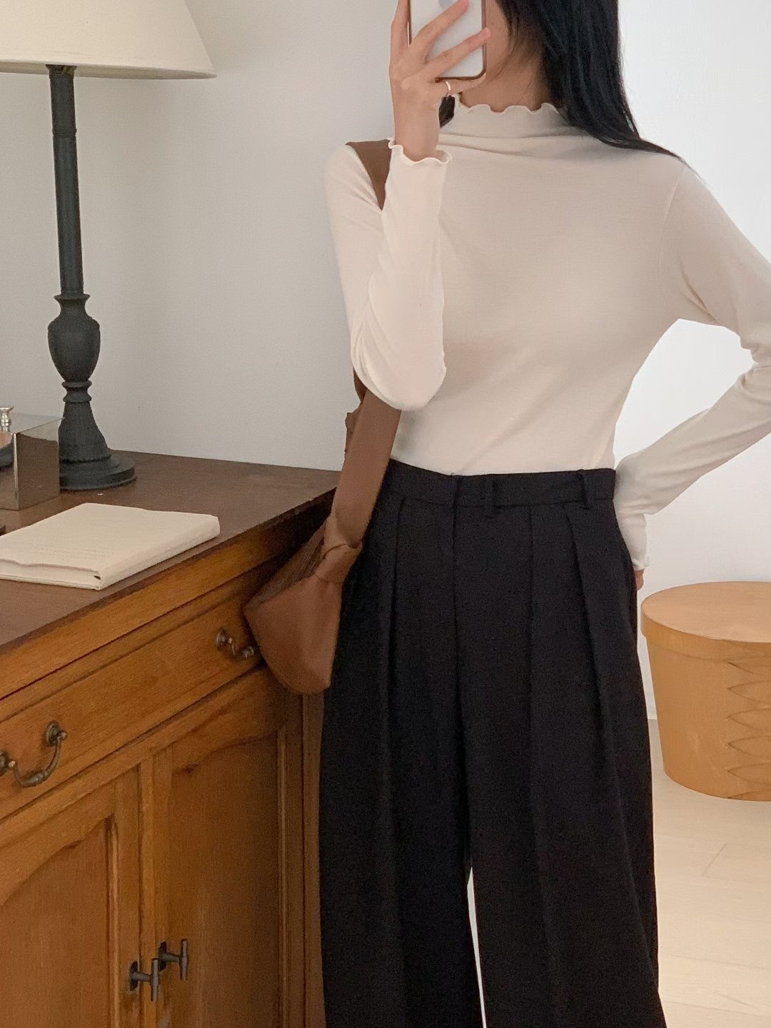 DOT BASIC韓國代購㊣女裝新款時尚熱賣休閑職業人氣長袖T恤DOT BASIC長袖T恤