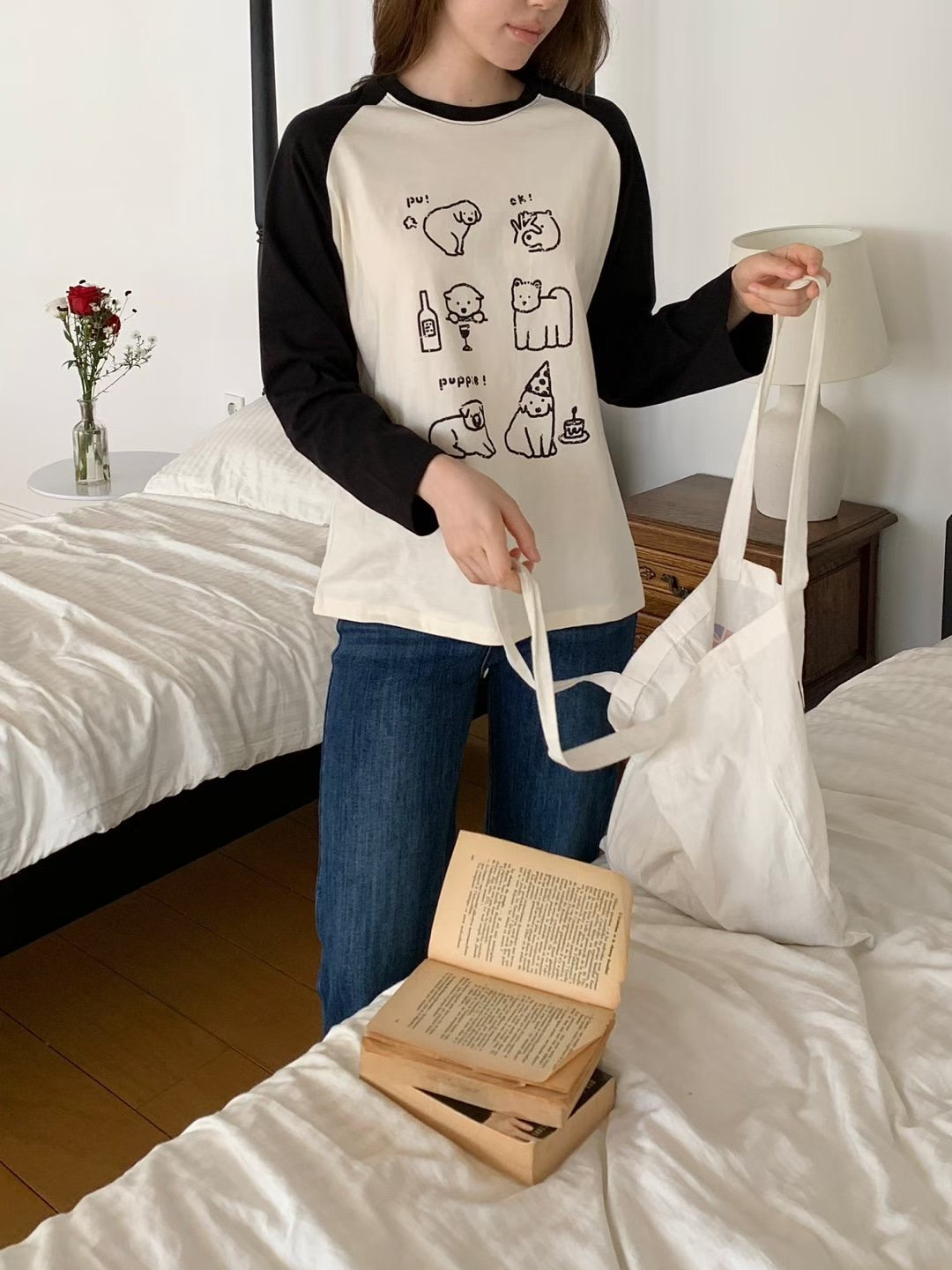 DOT BASIC韓國直郵㊣女裝新款職業休閑熱賣推薦25秋冬長袖T恤DOT BASIC長袖T恤