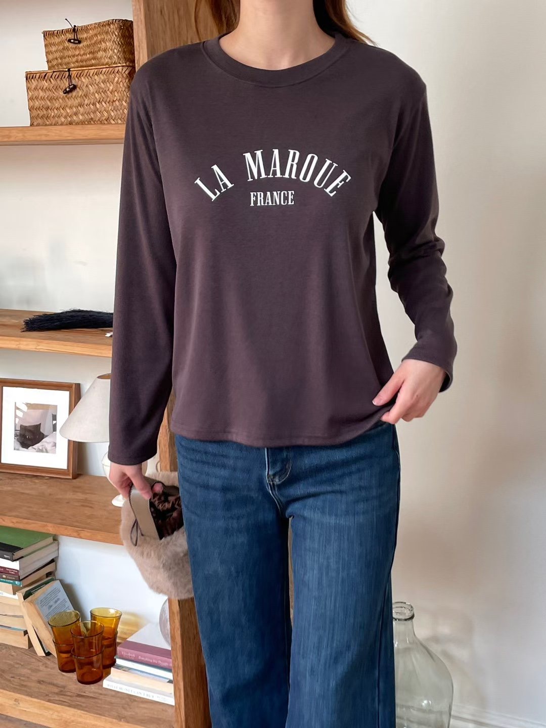 DOT BASIC東大門㊣代購女士新品時尚人氣休閑推薦職業長袖T恤DOT BASIC長袖T恤圖色2