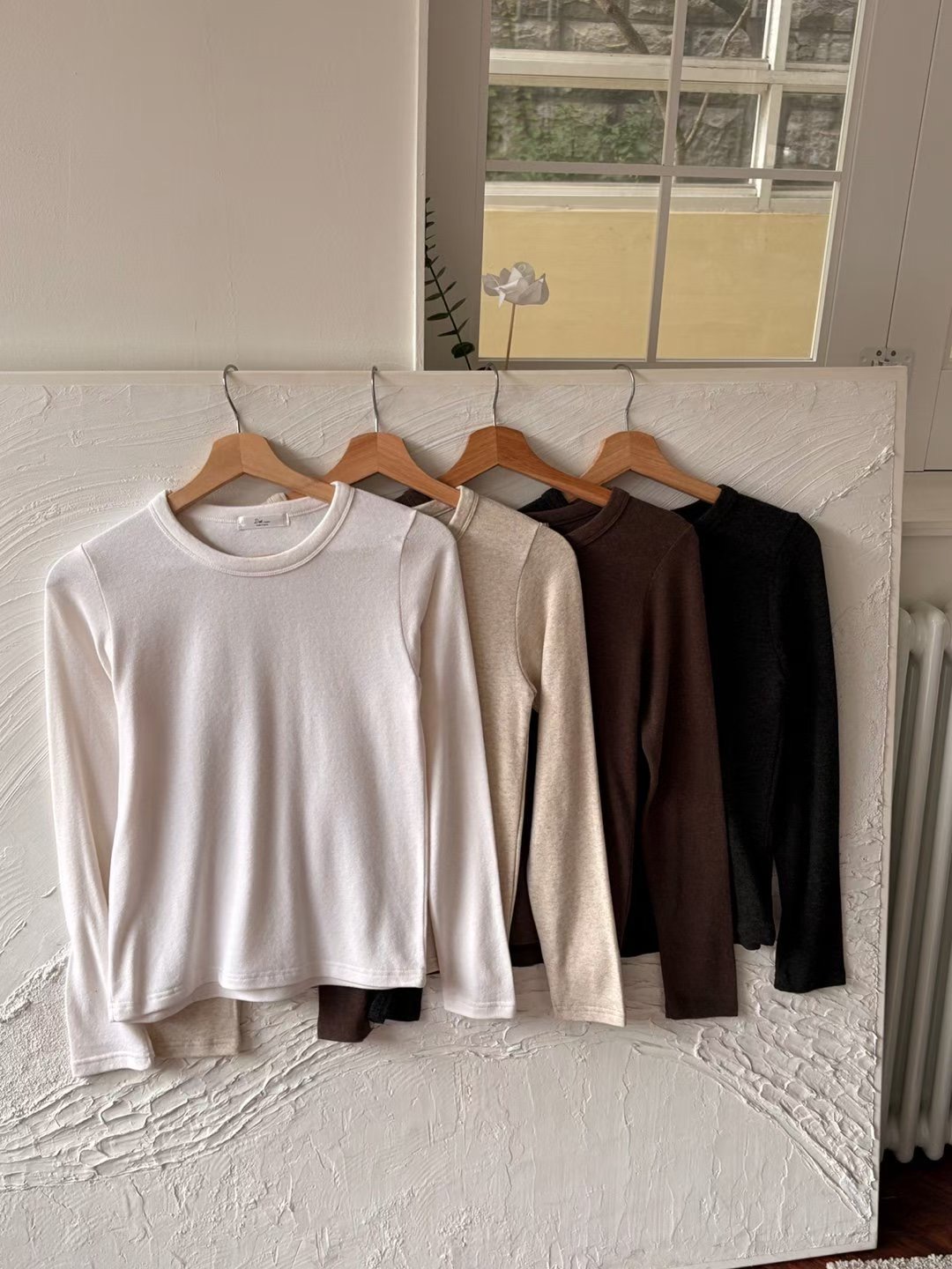 DOT BASIC韓國代購㊣女裝新款休閑人氣時尚熱賣長袖T恤安哥拉DOT BASIC長袖T恤圖色4左四色