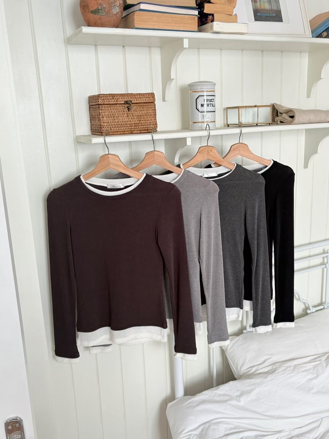 DOT BASIC東大門㊣代購女裝新品推薦職業熱賣25秋冬長袖T恤DOT BASIC長袖T恤圖色3左三色