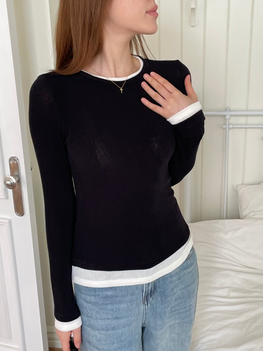 DOT BASIC東大門㊣代購女裝新品推薦職業熱賣25秋冬長袖T恤DOT BASIC長袖T恤圖色4