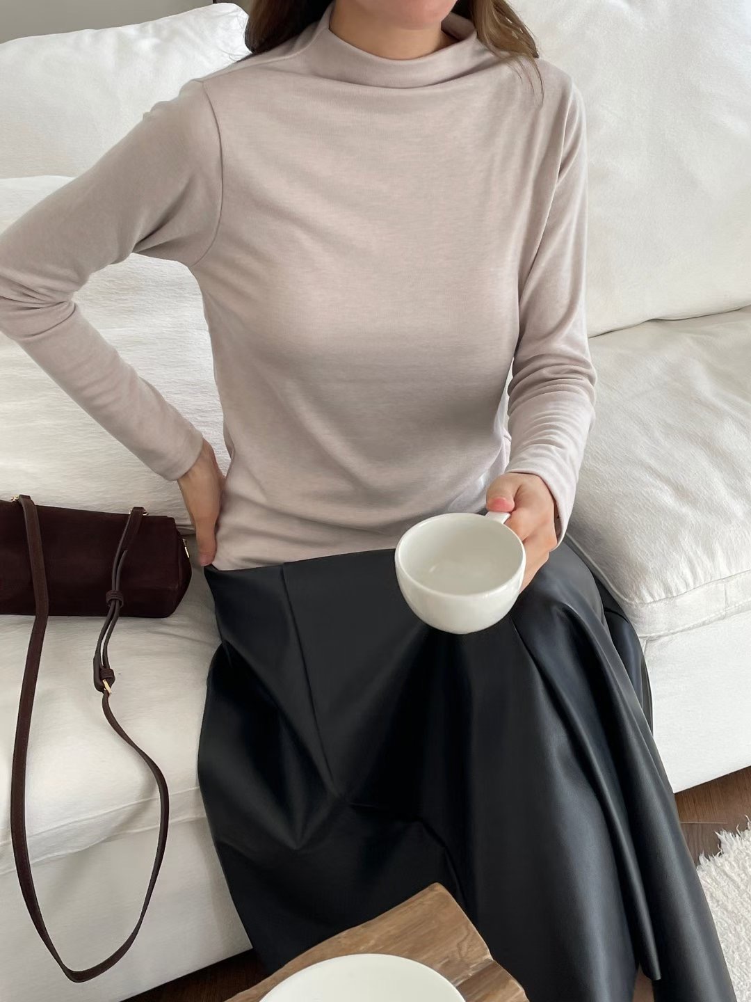 DOT BASIC東大門㊣直郵女裝新款職業熱賣推薦人氣25秋冬長袖T恤DOT BASIC長袖T恤圖色2