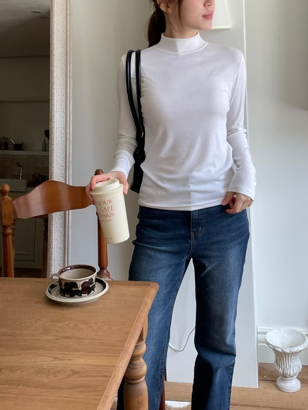 DOT BASIC東大門㊣實拍女裝新品推薦25秋冬時尚人氣長袖T恤DOT BASIC長袖T恤