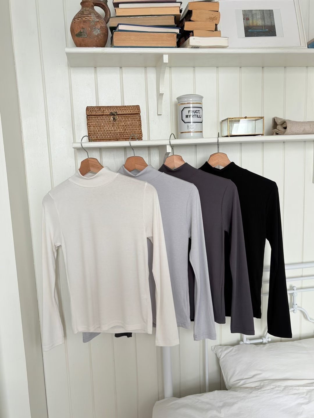 DOT BASIC東大門㊣實拍女裝新品推薦25秋冬時尚人氣長袖T恤DOT BASIC長袖T恤圖色2左二色