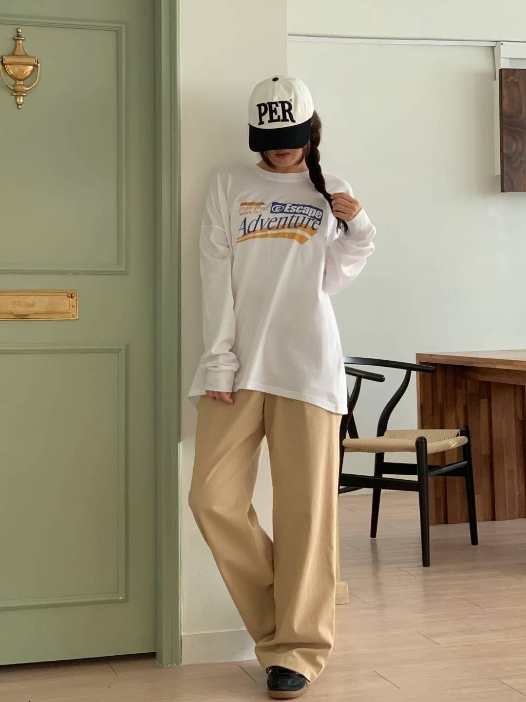 FIRST MOON韓國直郵㊣女士新款推薦時尚熱賣休閑人氣長袖T恤FIRST MOON長袖T恤