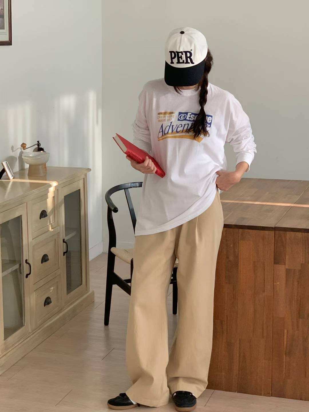 FIRST MOON韓國直郵㊣女士新款推薦時尚熱賣休閑人氣長袖T恤FIRST MOON長袖T恤