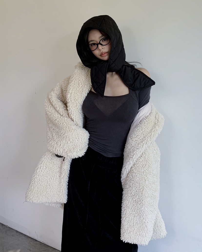 LIVE AID-P東大門㊣代購女士新品推薦時尚人氣25秋冬夾克皮草LIVE AID-P夾克