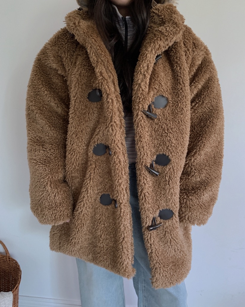 LIVE AID-P東大門㊣代購女士新品推薦時尚人氣25秋冬夾克皮草LIVE AID-P夾克