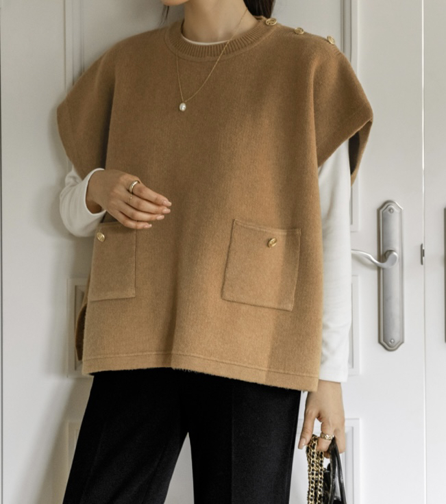 I BLLE東大門㊣實拍女裝新款人氣熱賣職業時尚推薦休閑針織衫I BLLE針織衫