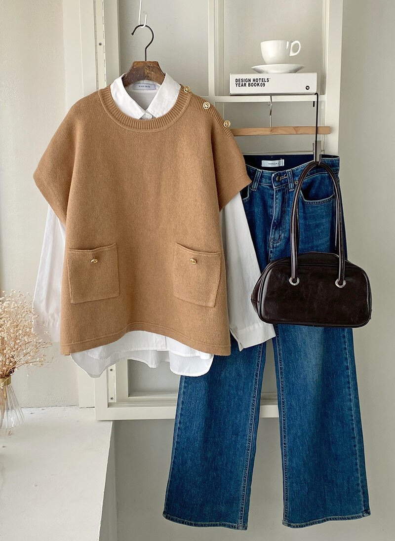 I BLLE東大門㊣實拍女裝新款人氣熱賣職業時尚推薦休閑針織衫I BLLE針織衫