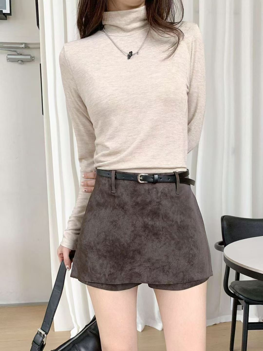 아카시아-T韓國代購㊣女裝新款熱賣職業25秋冬裙褲不含腰帶acacia-2件起訂裙褲圖色1