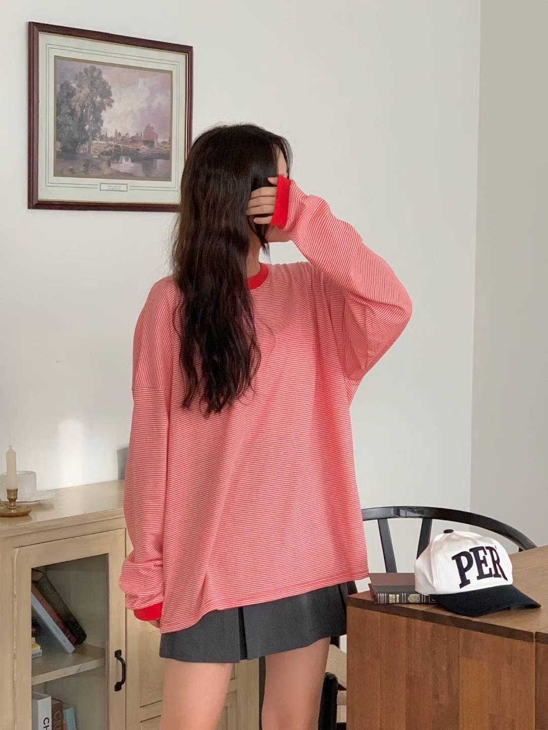 FIRST MOON東大門㊣代購女士新品25秋冬人氣推薦休閑長袖T恤FIRST MOON長袖T恤