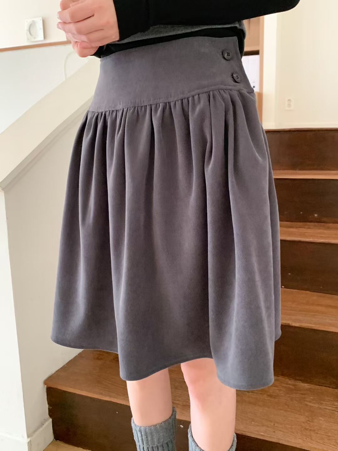 아카시아-T東大門㊣直郵女士新款熱賣人氣25秋冬半身裙中短裙acacia-2件起訂半身裙/中短裙圖色1