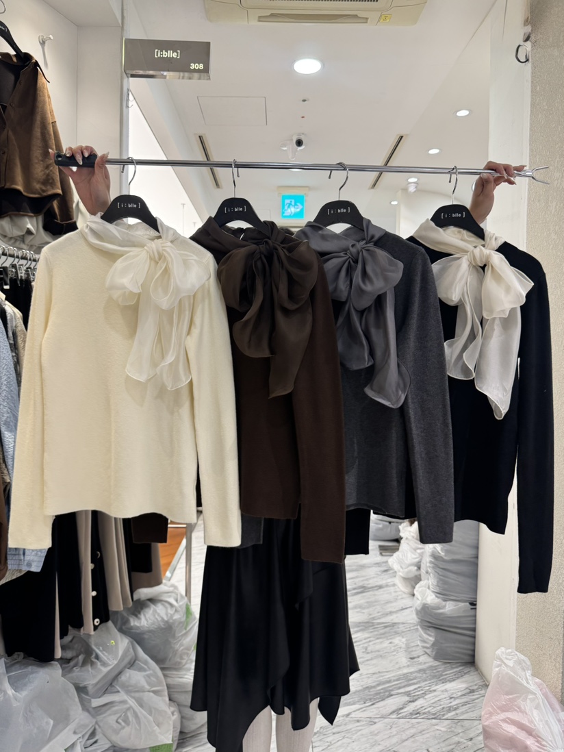 I BLLE韓國直郵㊣女裝新品推薦人氣職業25秋冬熱賣時尚針織衫I BLLE針織衫圖色3左三色