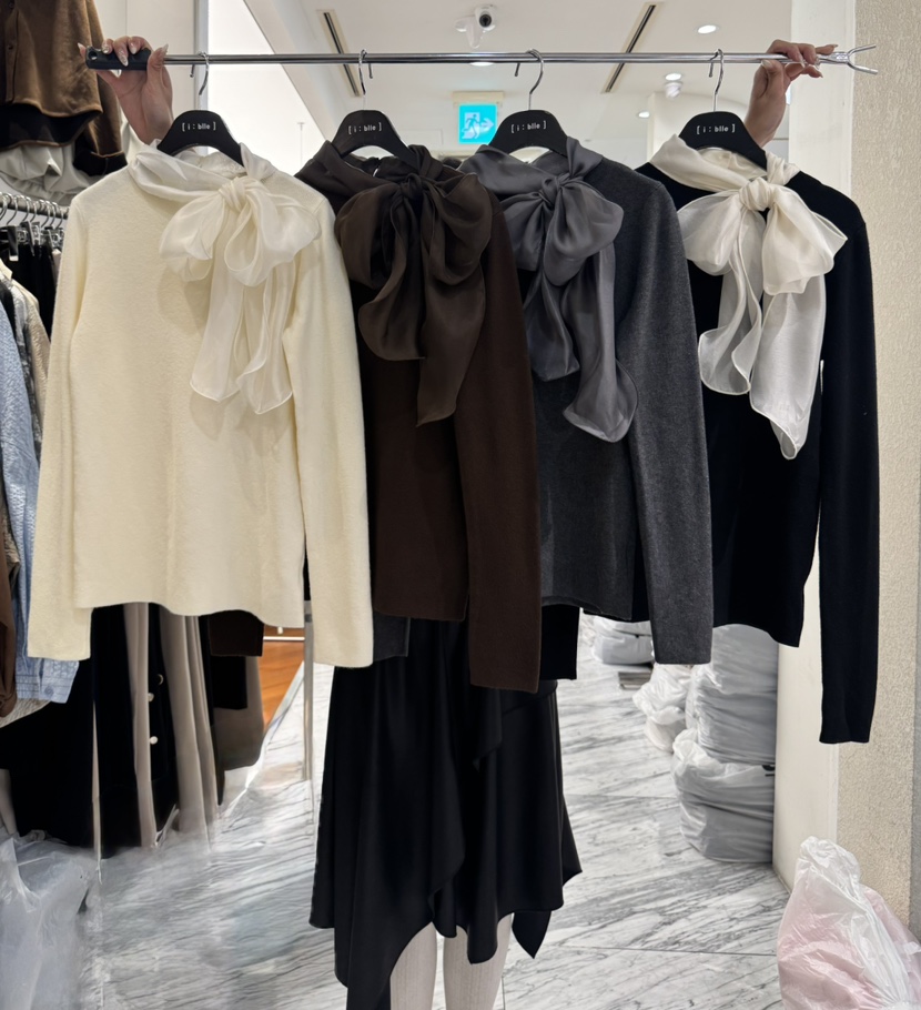 I BLLE韓國直郵㊣女裝新品推薦人氣職業25秋冬熱賣時尚針織衫I BLLE針織衫圖色4左四色